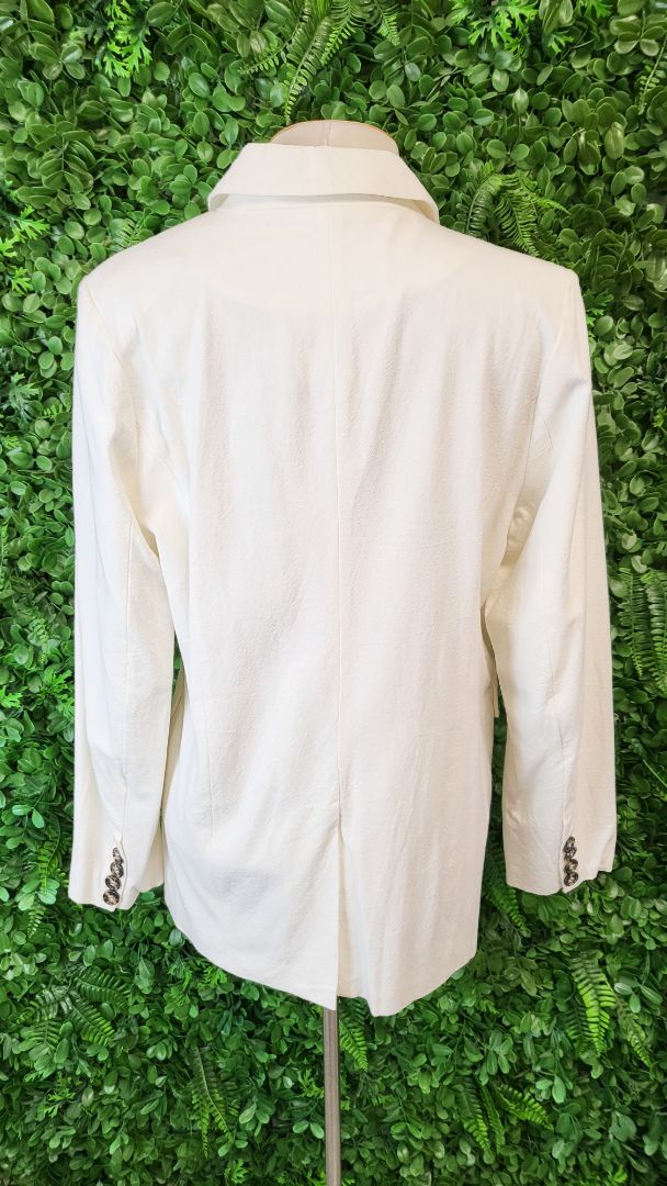 Bohemian Cream Linen Blend Blazer (12)