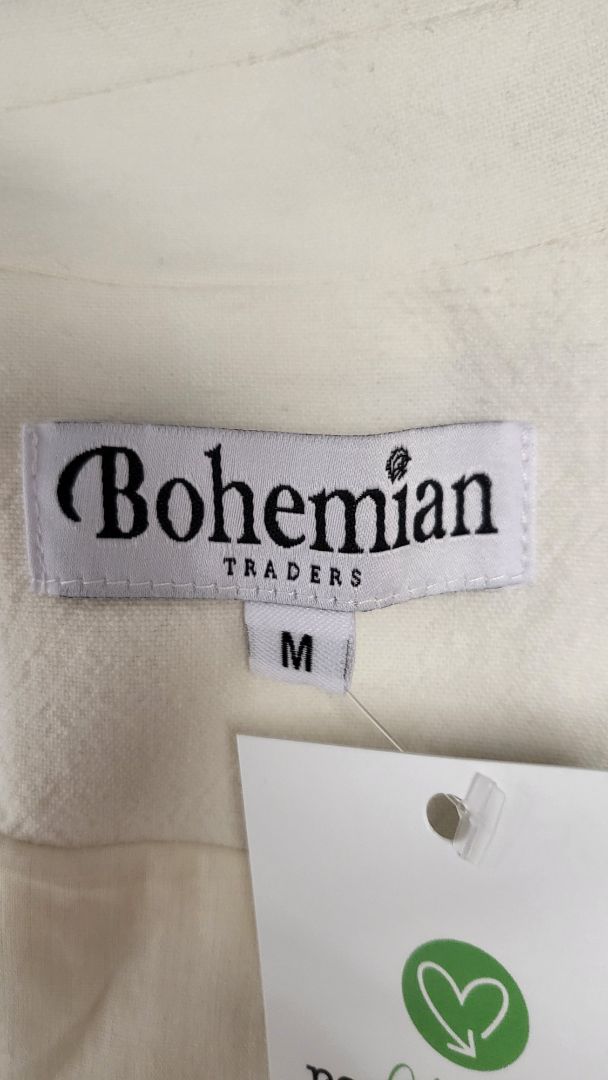 Bohemian Cream Linen Blend Blazer (12)