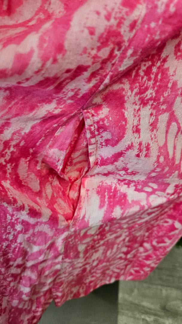 Orientique Pink Print Cotton Dress (16)