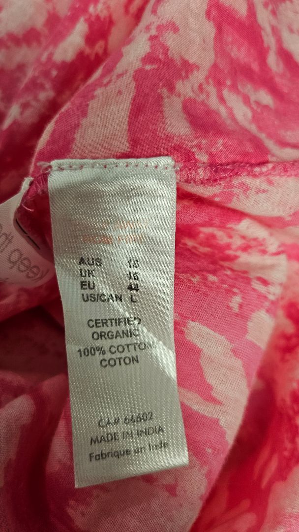 Orientique Pink Print Cotton Dress (16)