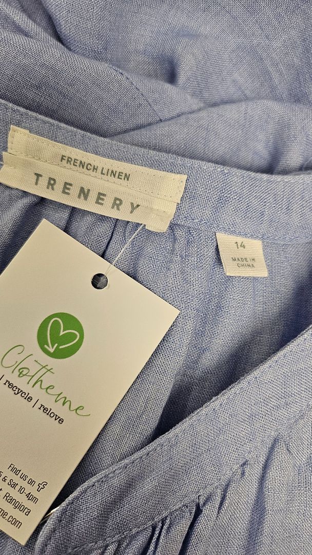 Trenery Blue Linen Dress (14)