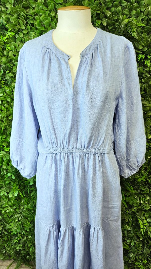 Trenery Blue Linen Dress (14)
