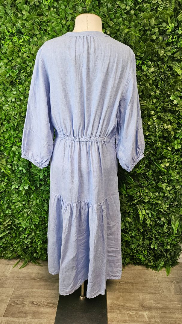 Trenery Blue Linen Dress (14)