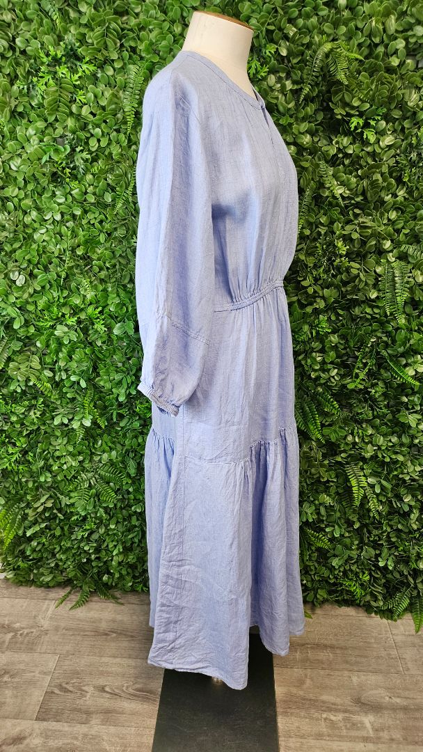 Trenery Blue Linen Dress (14)