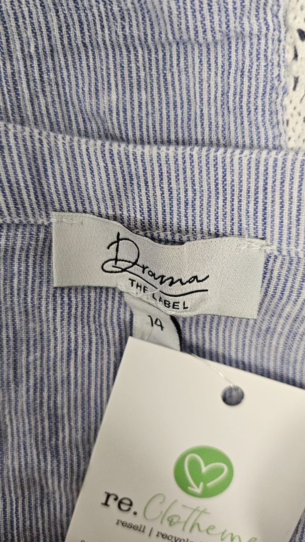 Drama The Label Blue Peasant Top (14)