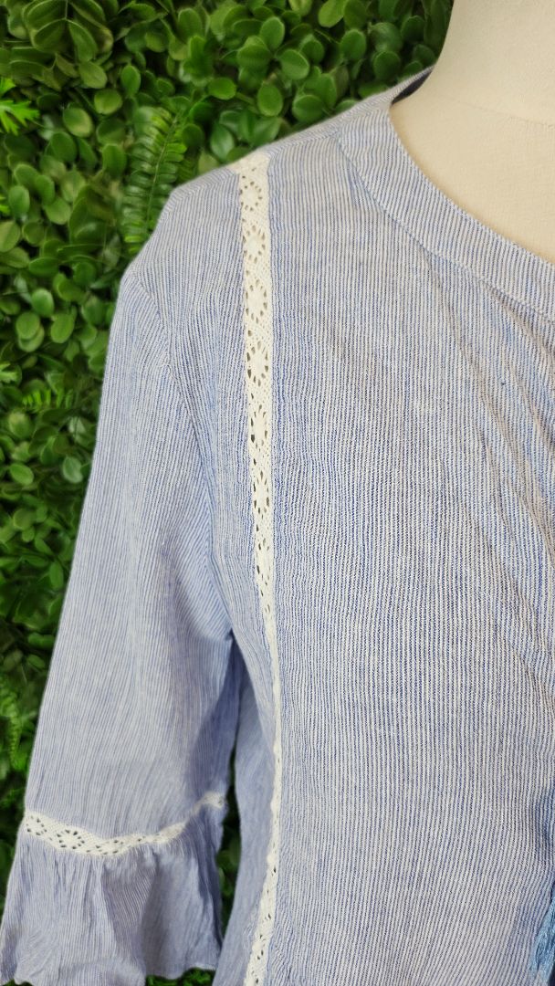 Drama The Label Blue Peasant Top (14)