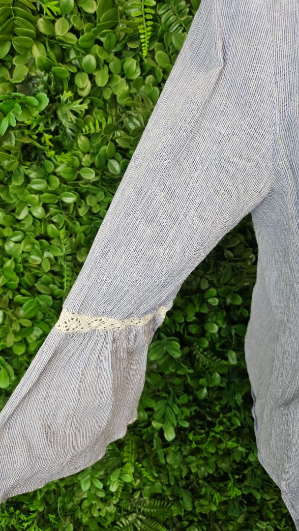Drama The Label Blue Peasant Top (14)