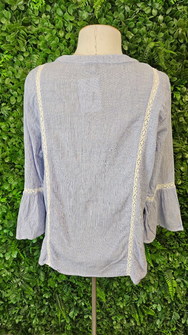 Drama The Label Blue Peasant Top (14)