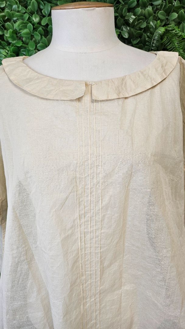 Meg By Design Ecru Peter Pan Collar Top (14-16)