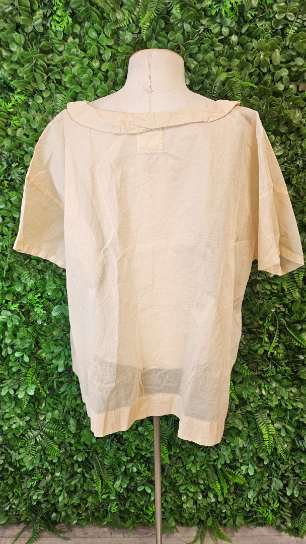 Meg By Design Ecru Peter Pan Collar Top (14-16)