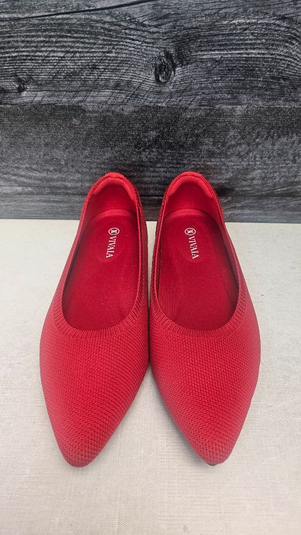 Vivaia Red Knit Ballet Flat (38.5)
