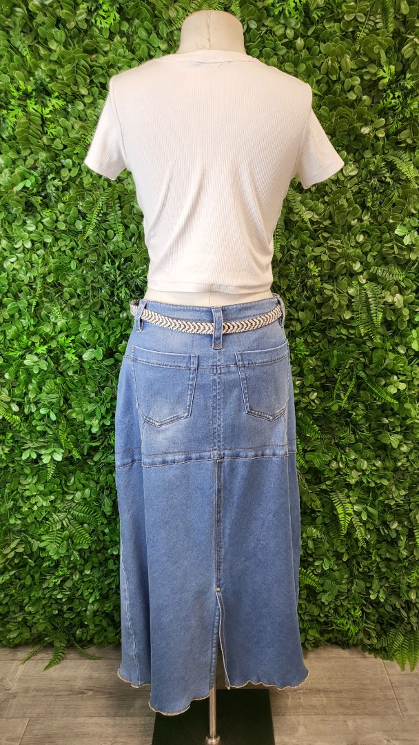Lania The Label Light Denim Midi Skirt (14)
