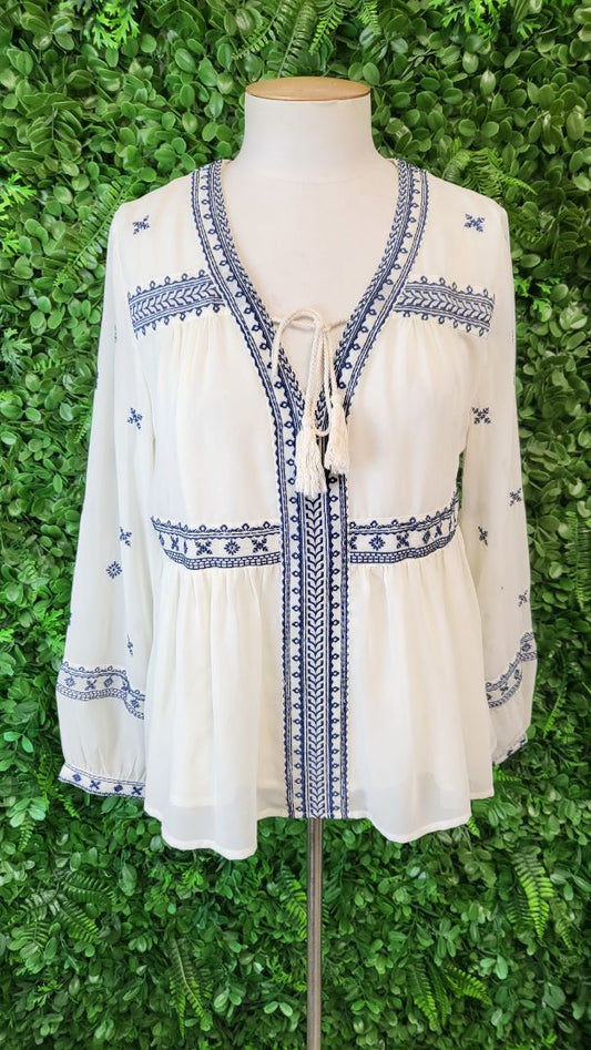Aqua Cream Boho Top (10)