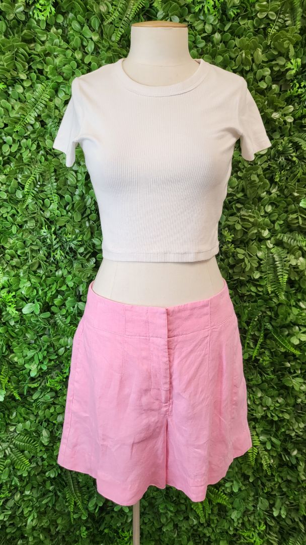 Country Road Pink Linen Blend Shorts (12)