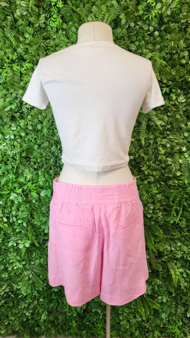 Country Road Pink Linen Blend Shorts (12)