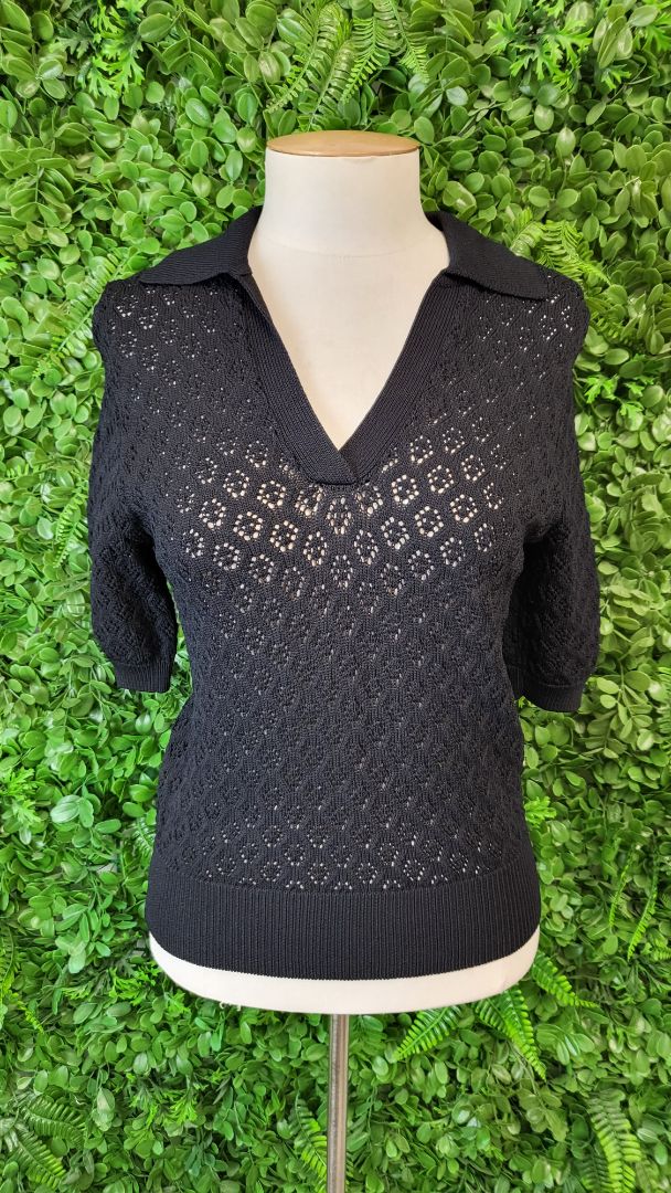 Cue Black Knit Top (10)