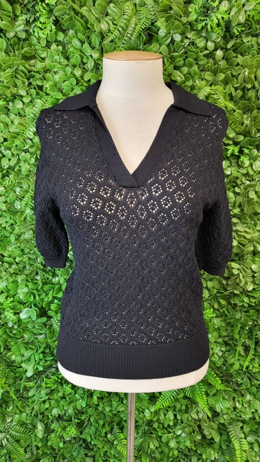 Cue Black Knit Top (10)