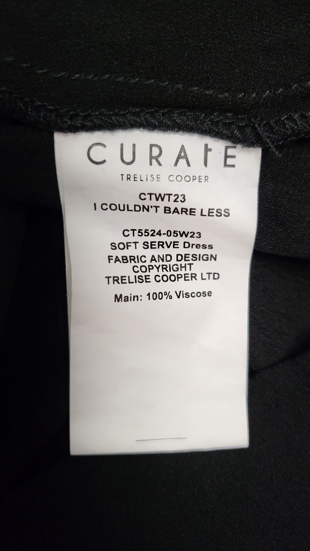 Curate Black Soft Serve Dress (8-10)