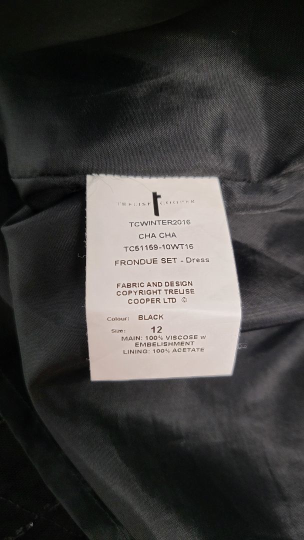 Trelise Cooper Black Frondue Set Dress (12)