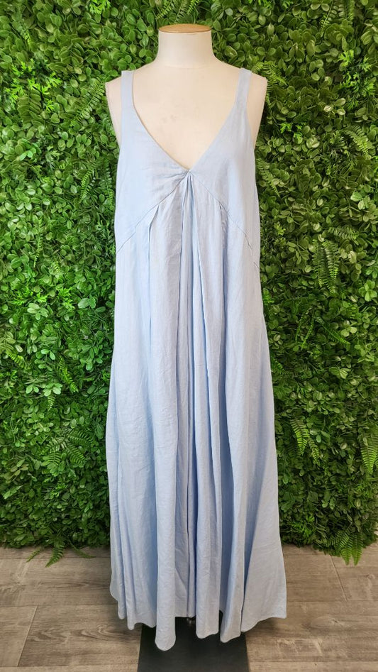 Wixii Ice Blue Linen Sundress (16)