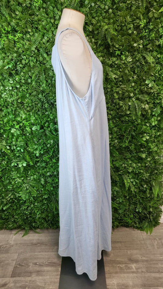 Wixii Ice Blue Linen Sundress (16)