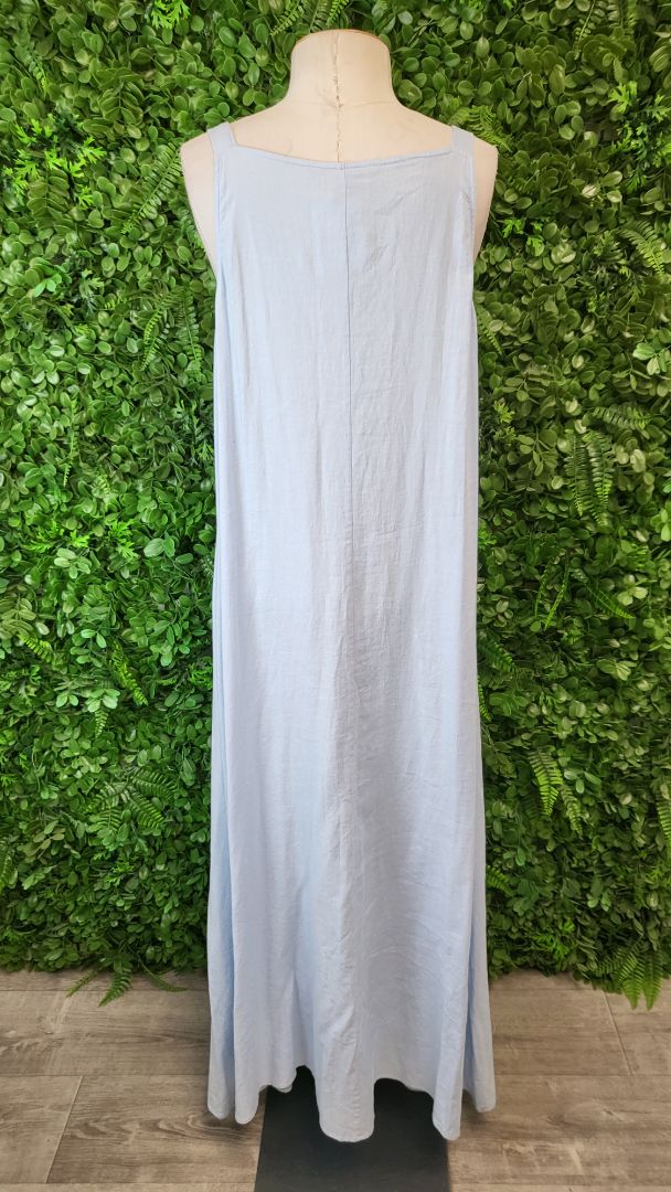 Wixii Ice Blue Linen Sundress (16)
