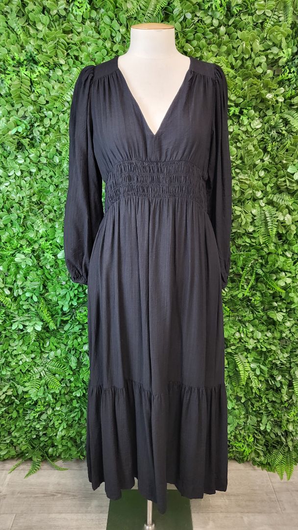 Among The Brave Black Frill Hem Dress (8)