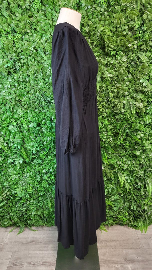 Among The Brave Black Frill Hem Dress (8)