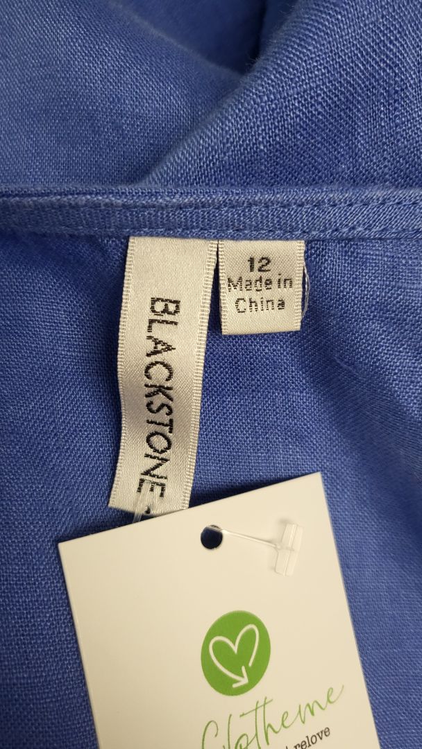 Blackstone Blue Linen Shift Dress (12)