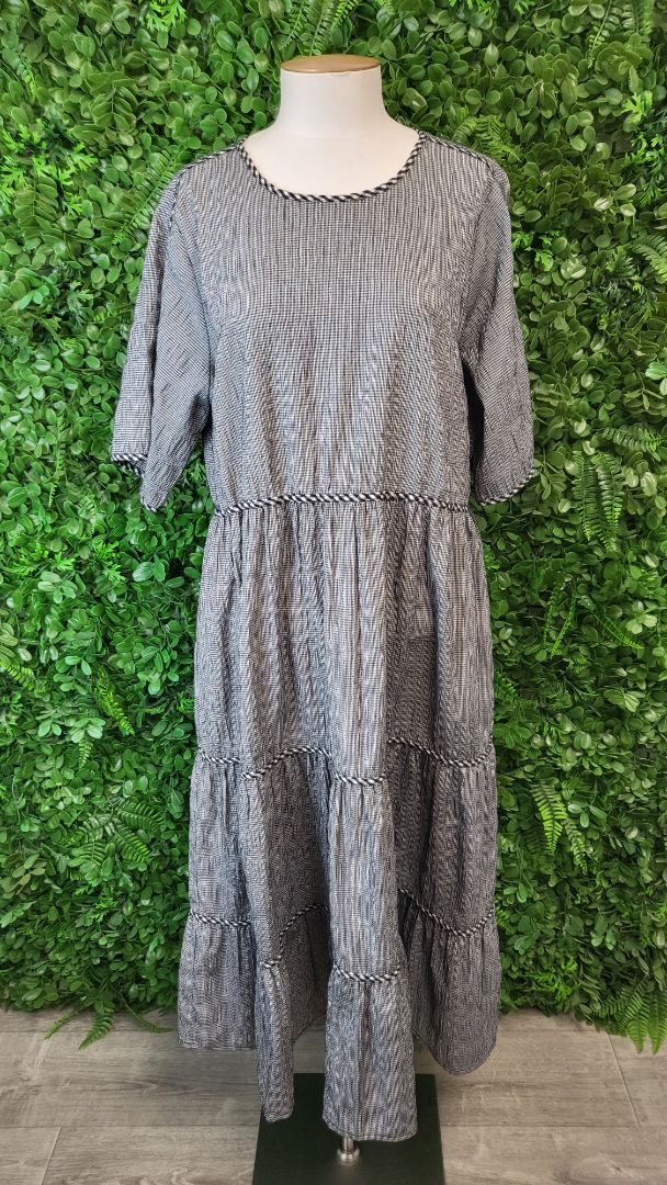 Madly Sweetly Gingham Tiered Dress (16)