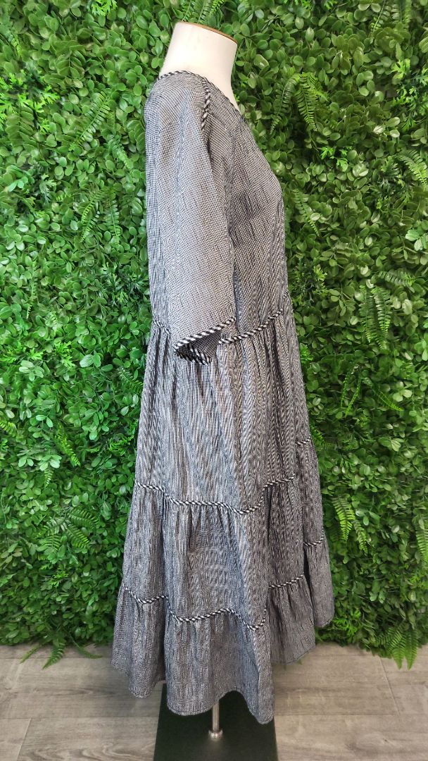 Madly Sweetly Gingham Tiered Dress (16)