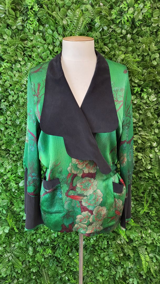 Rat & Boa Green Margeaux Tuxedo Kimono Jacket (12)