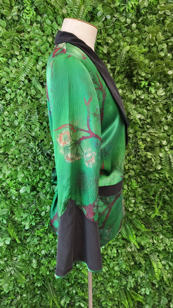 Rat & Boa Green Margeaux Tuxedo Kimono Jacket (12)