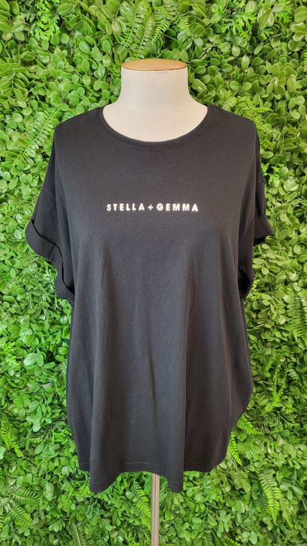 Stella + Gemma Black Cuff Sleeve Tee (16)