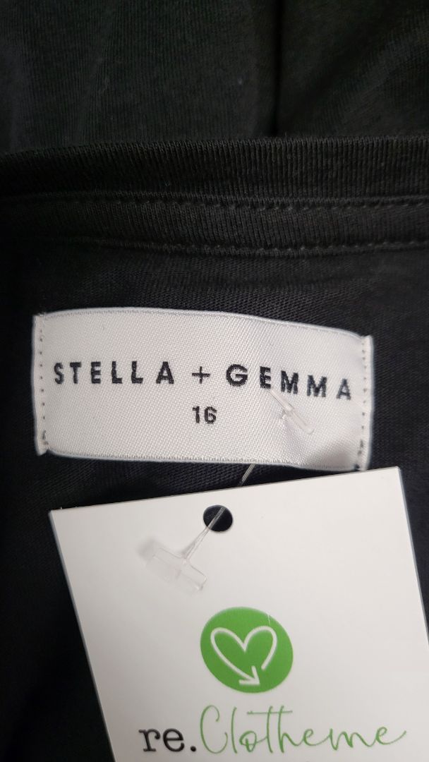 Stella + Gemma Black Cuff Sleeve Tee (16)