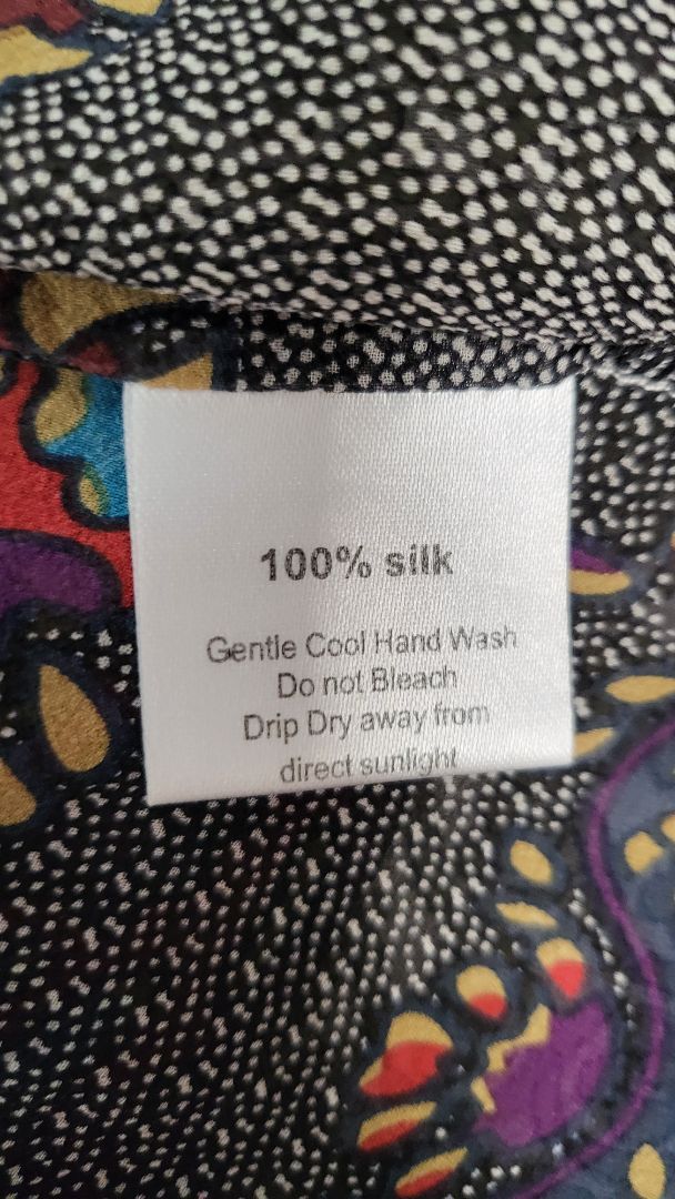 Loobies Story Retro Print Beaded Silk Tunic (8)