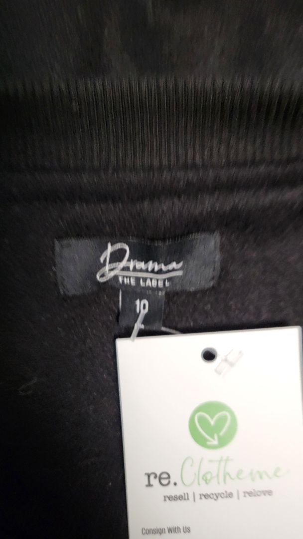 Drama Black Faux Fur Bomber (10)