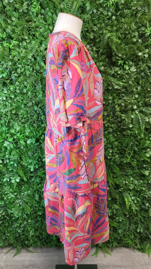 Jump Multi Coloured Linen Blend Dress (14)