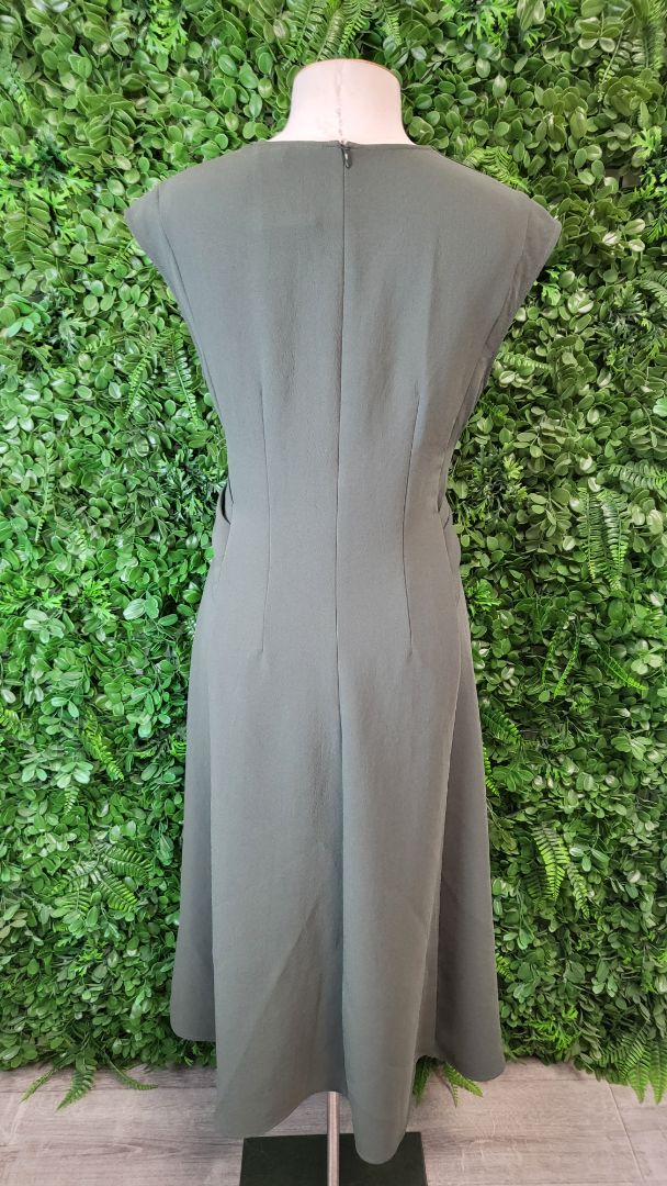 Veronika Maine Olive Twist Front Dress (8)