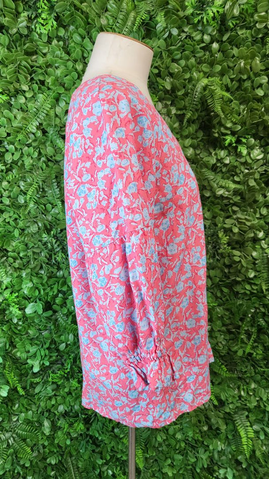 Newport Pink/Blue Floral Top (10)
