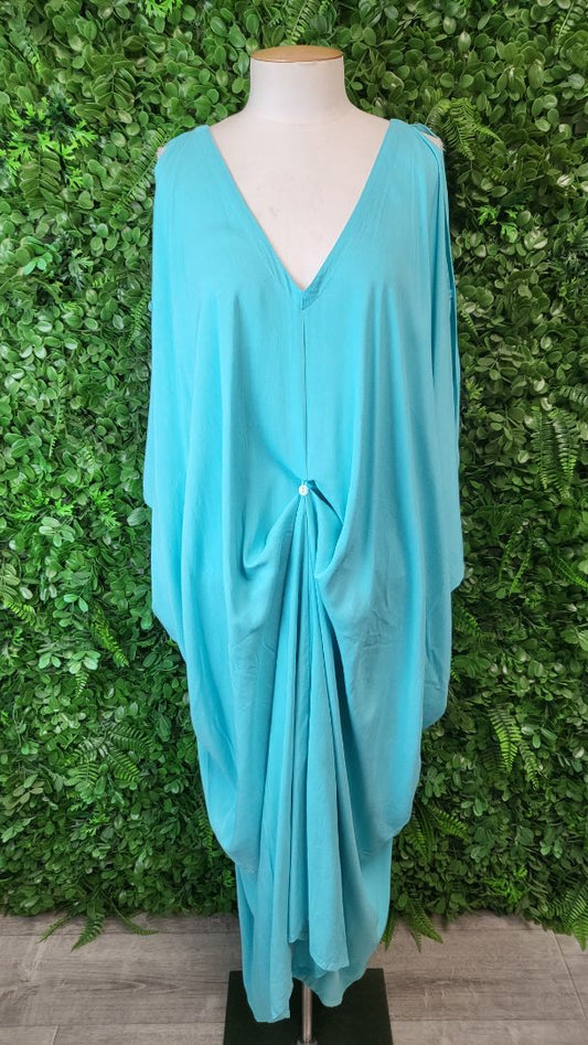 White Lotus Teal Resort Dress (OSFM)
