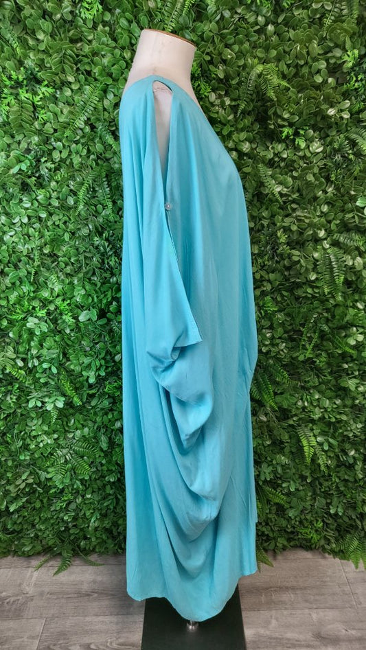 White Lotus Teal Resort Dress (OSFM)
