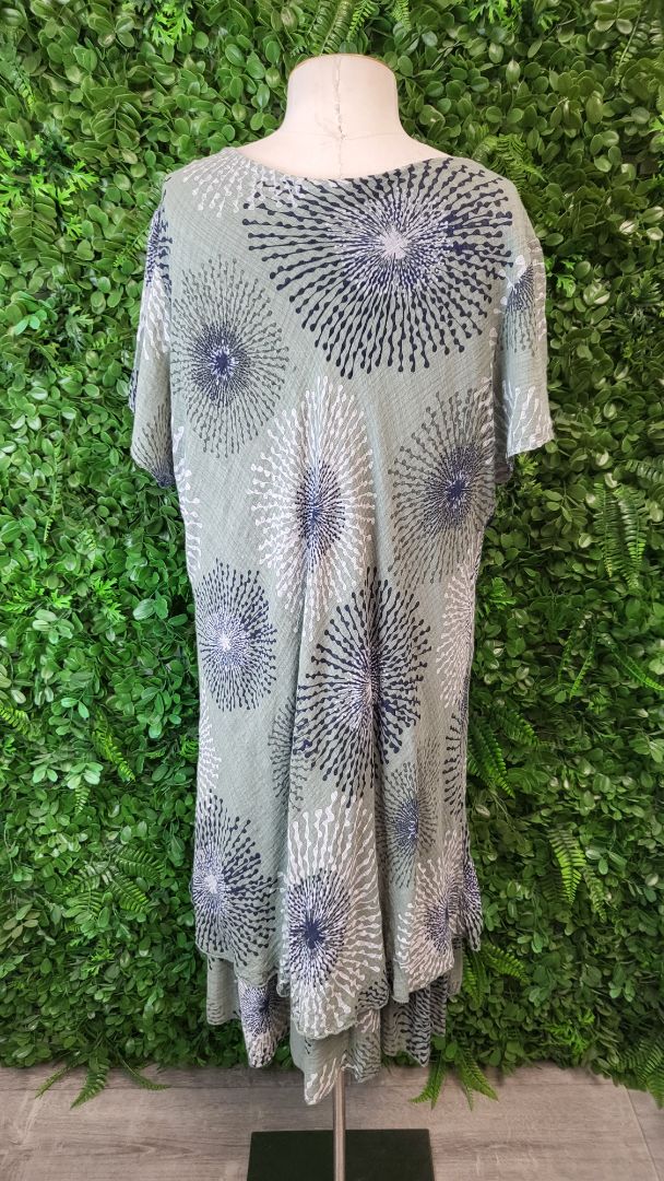 Made In Italy Green Flower Dress (16)
