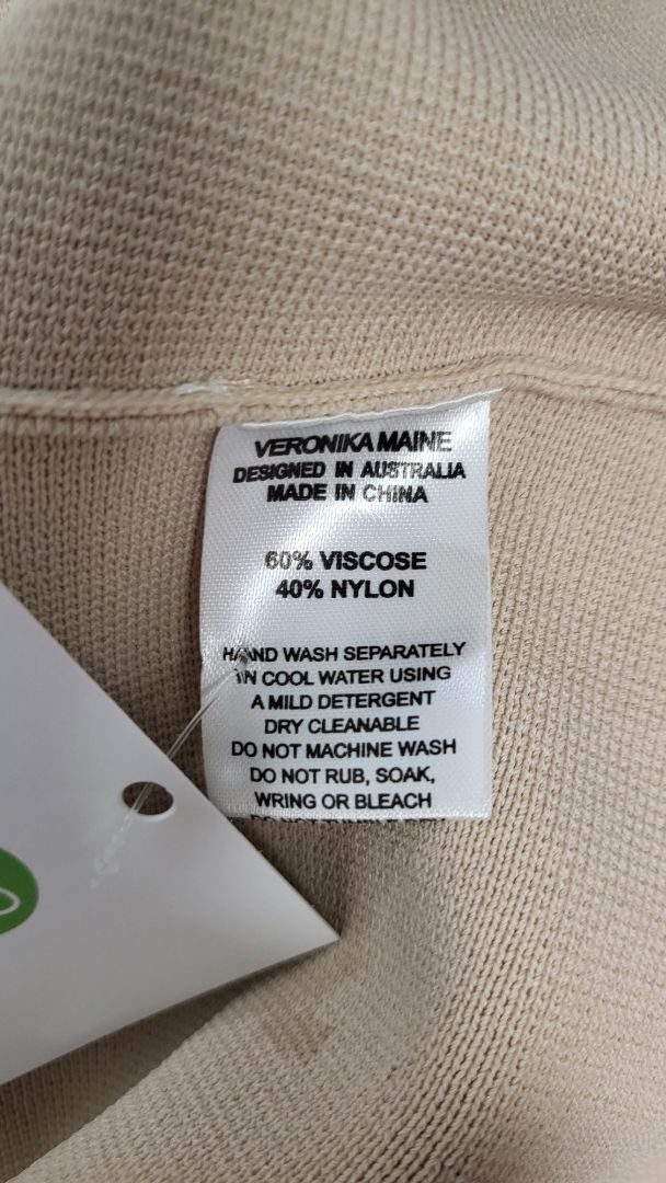 Veronika Maine Beige Knit Jacket (8-10)