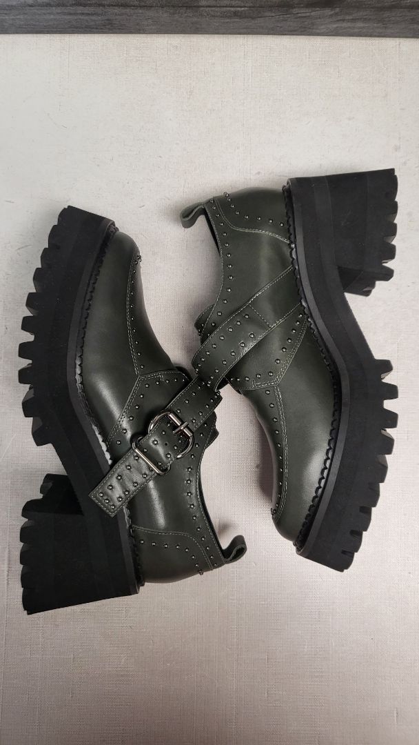 Minx Olive Green Brogue Loafer NEW (39)