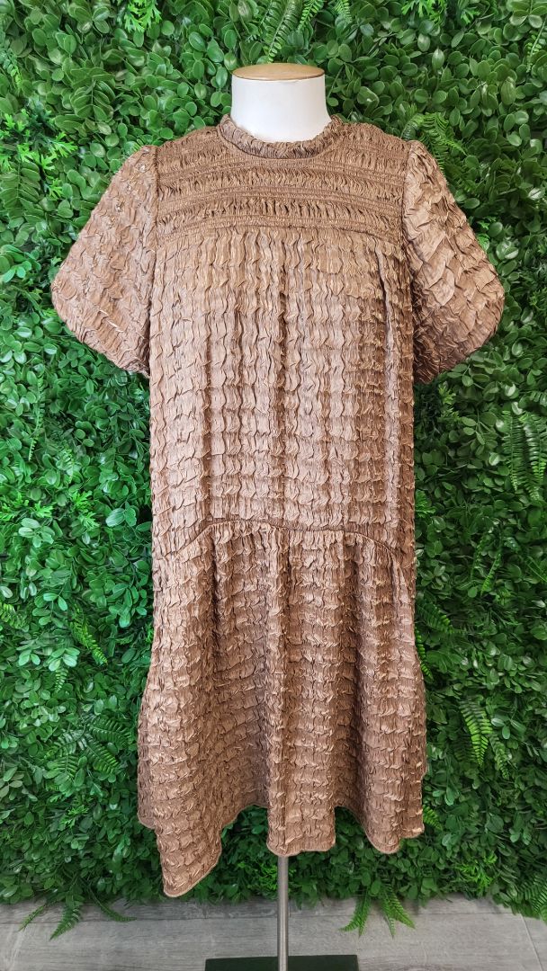 By The River Tan Textured Dress (12)