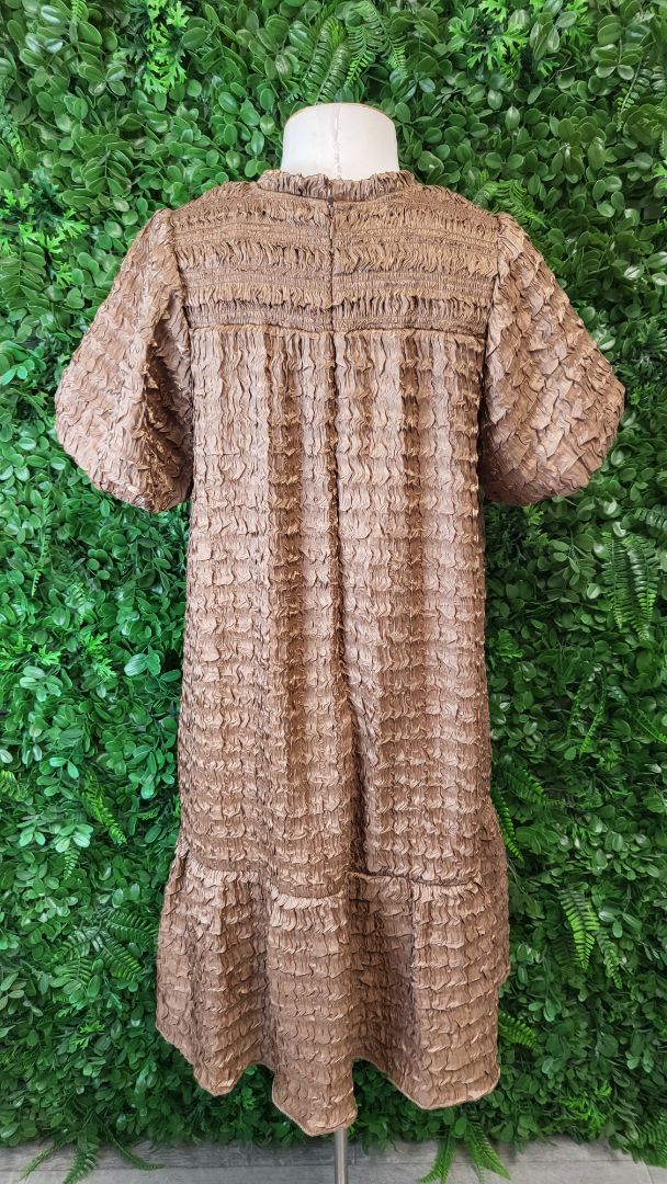 By The River Tan Textured Dress (12)