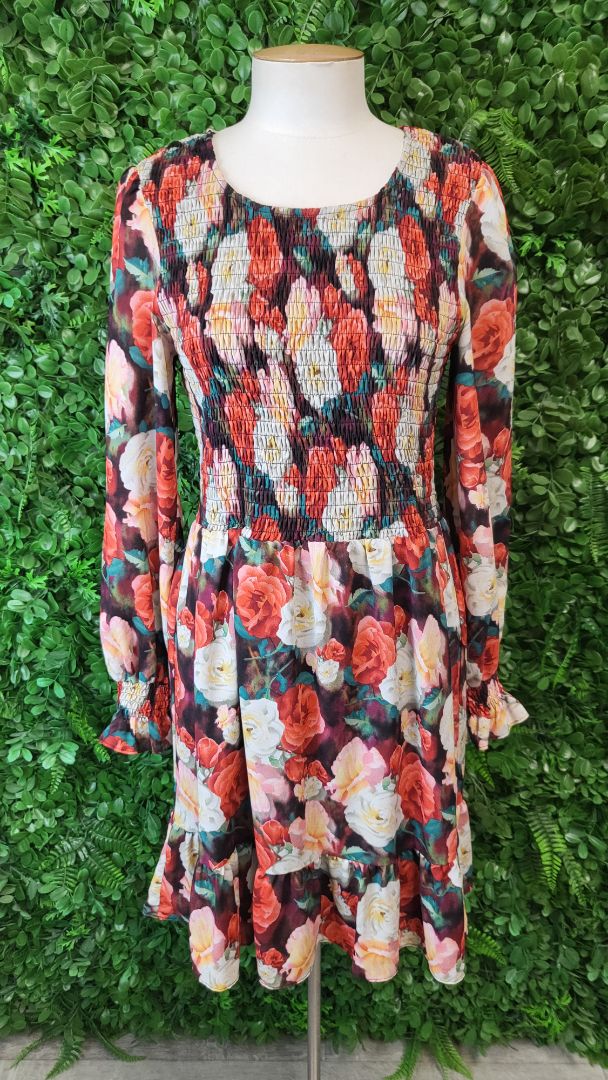 Augustine Floral Shirred Dress (12)