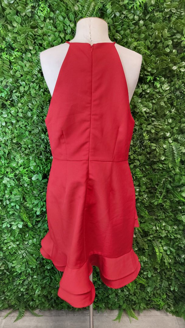 Cooper St Red Ruffle Hem Dress (12-14)