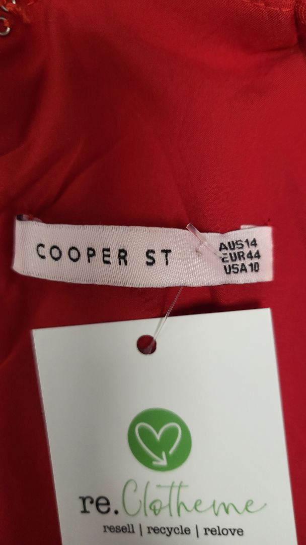 Cooper St Red Ruffle Hem Dress (12-14)